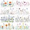 Sheets Vintage Wildflower Butterfly Rub on Transfers for Furniture (Wildflower) 11.8 x 5.9 inches